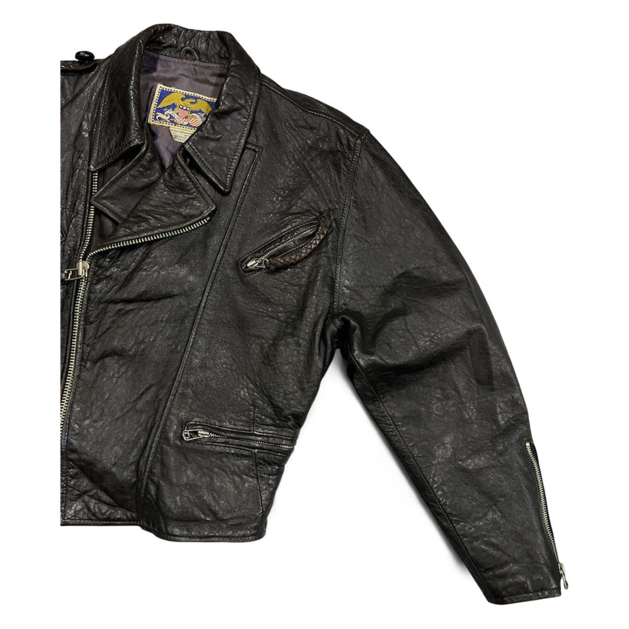 Avirex Vintage Avirex Double Rider Leather Jacket 80's Size US S / EU 44-46 / 1 - 5 Thumbnail