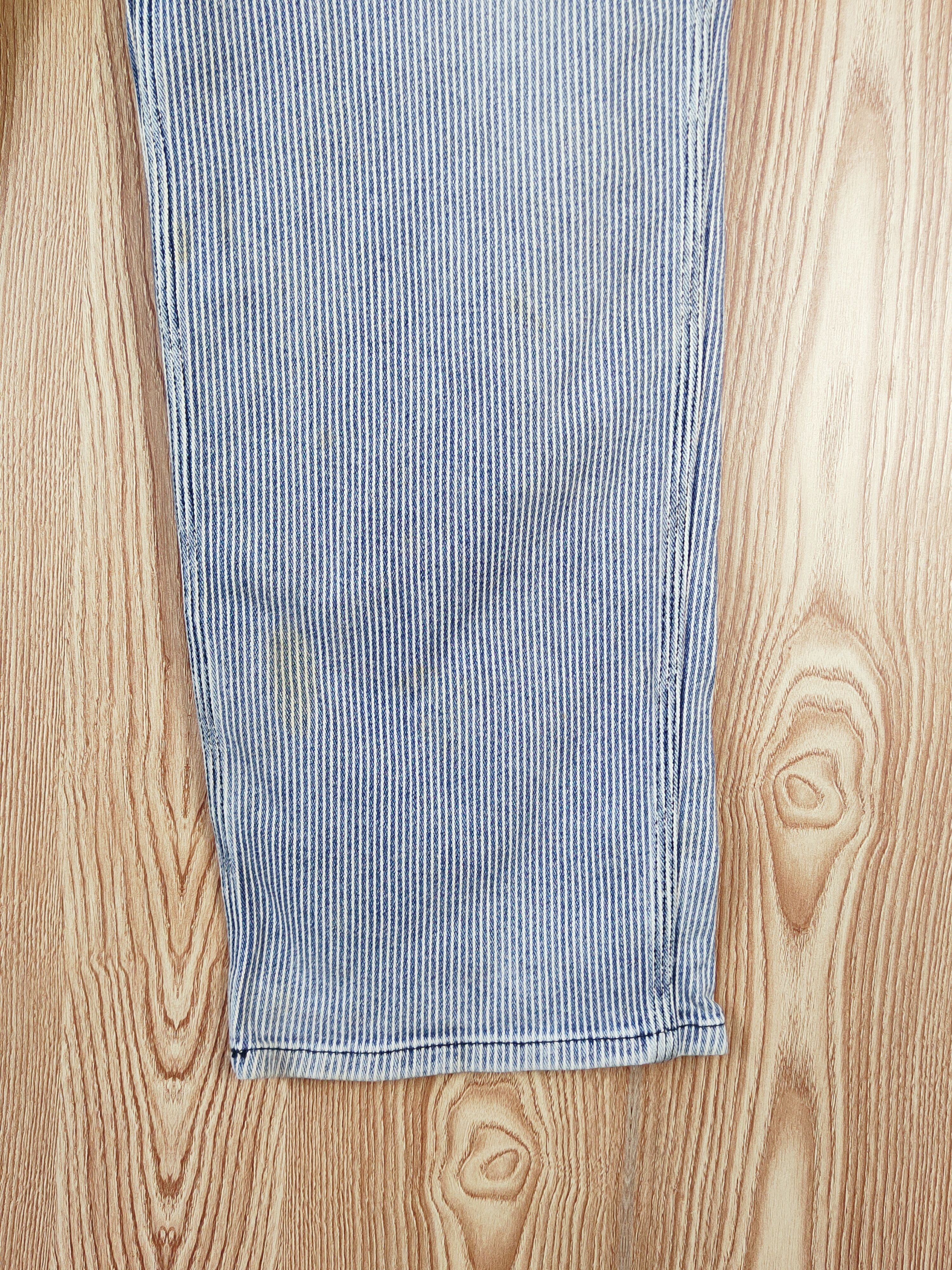 Japanese Brand B.C.Factory Blue Stripe Distressed Ripped Jeans #W599 Size US 34 / EU 50 - 6 Thumbnail