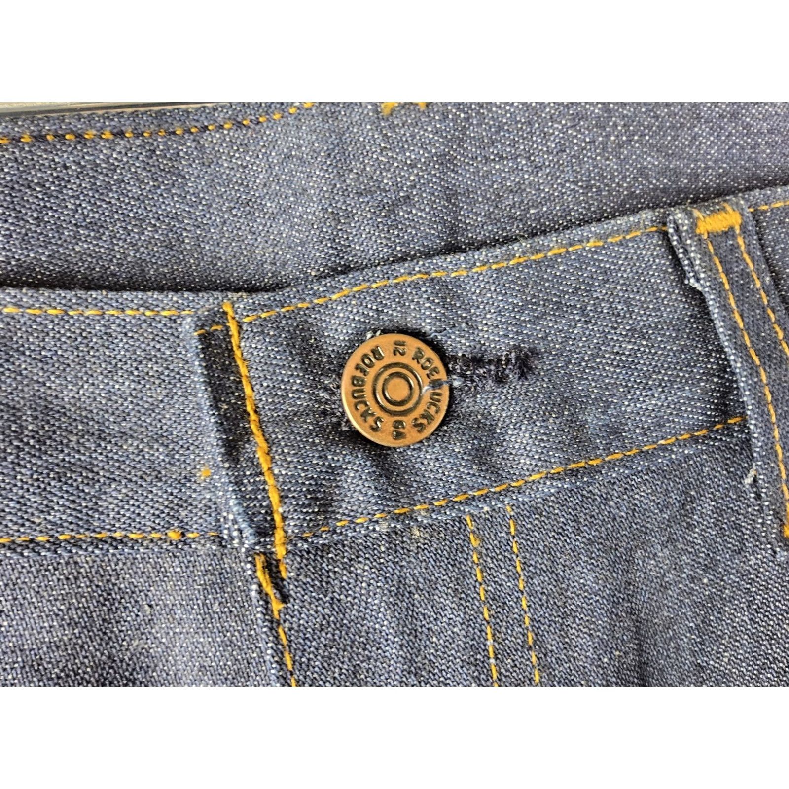 Sears VINTAGE Sears Roebucks Denim Jeans 5-Pocket USA Blue 35x31 Mens Regular Straight Shirt/Jeans? Size US 35 - 4 Thumbnail