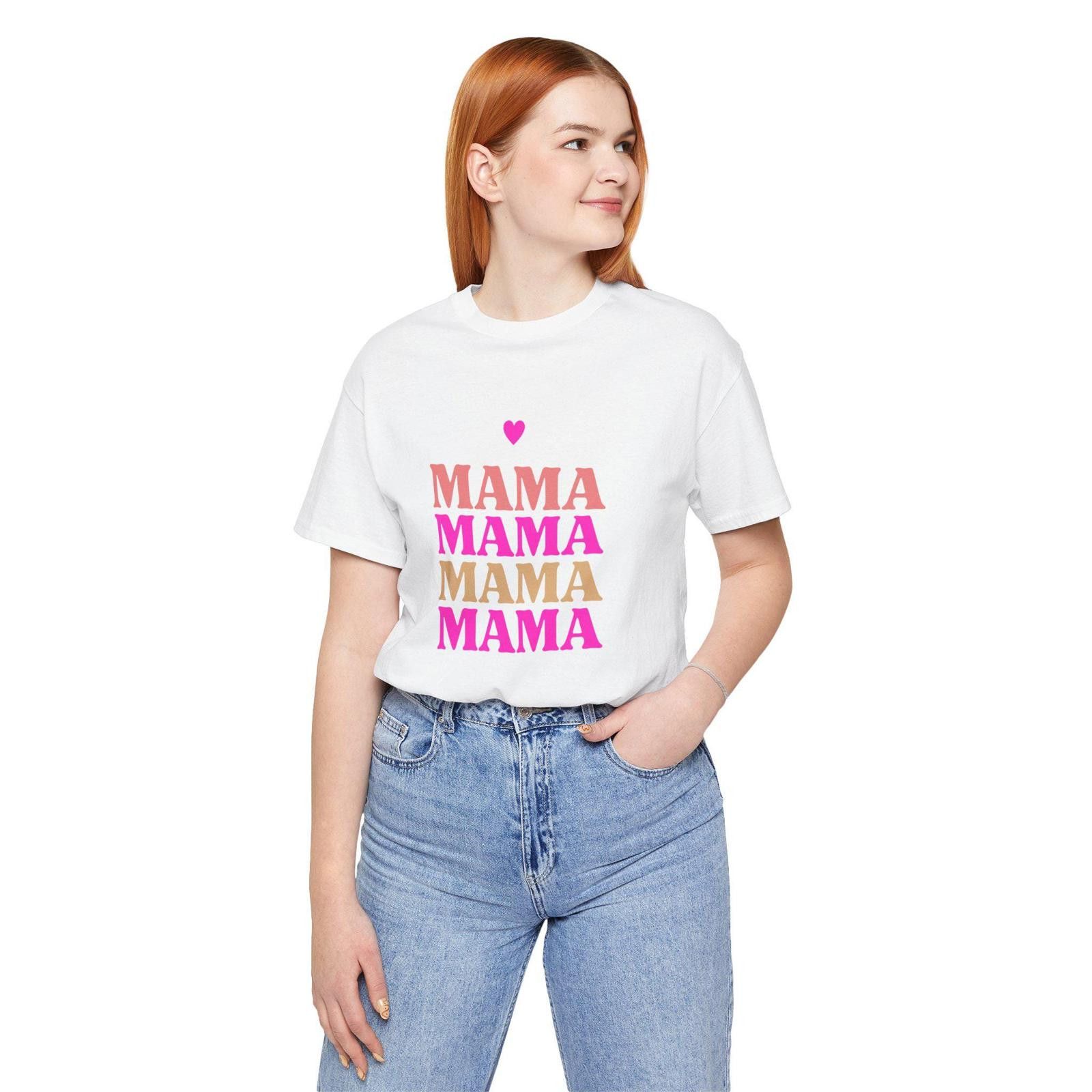 Designer Mama Mother's Day Pink T-Shirt with Heart Size ONE SIZE - 1 Thumbnail