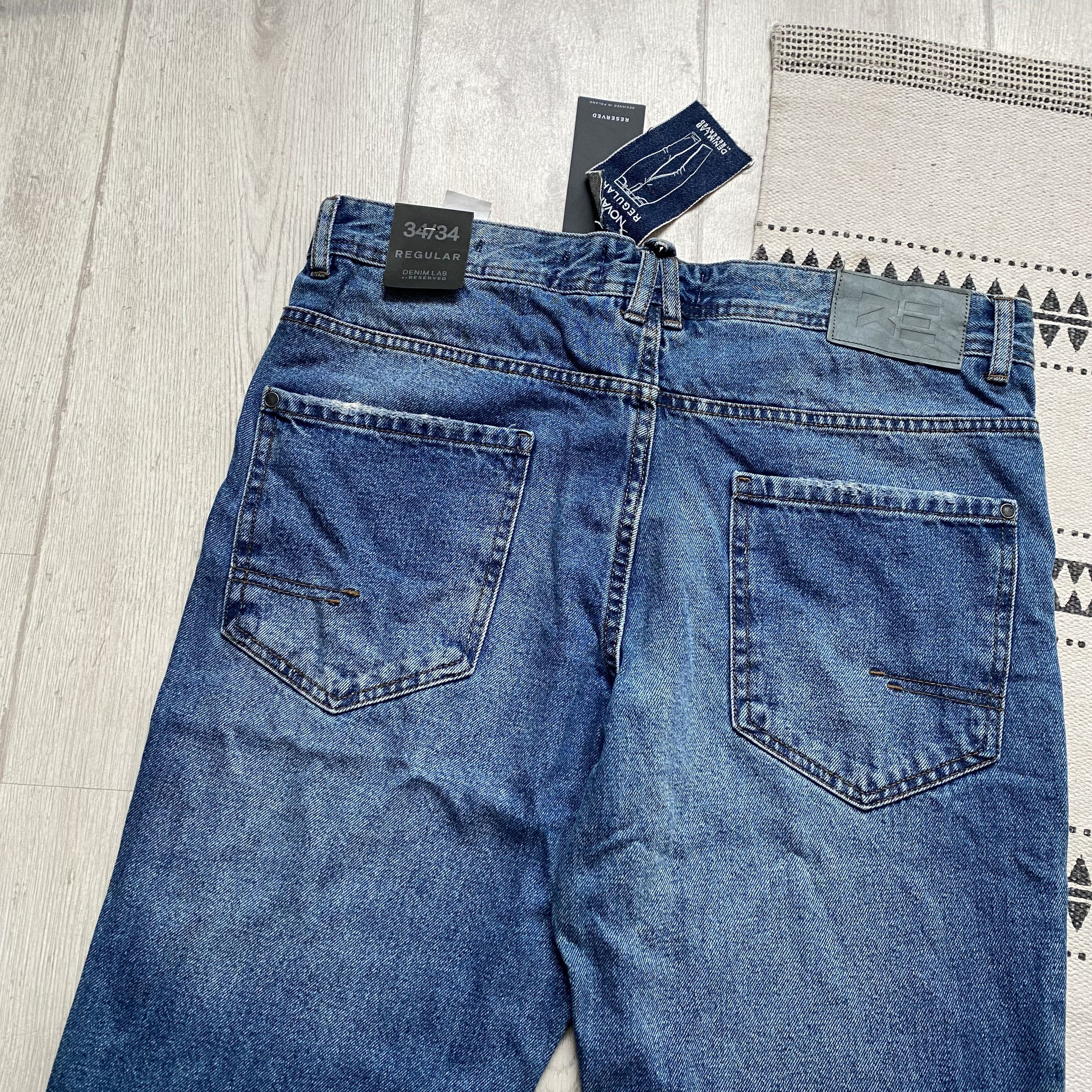 Wrangler Faded Blue Distressed Denim Pants Vintage Style Jeans Size US 34 / EU 50 - 7 Thumbnail