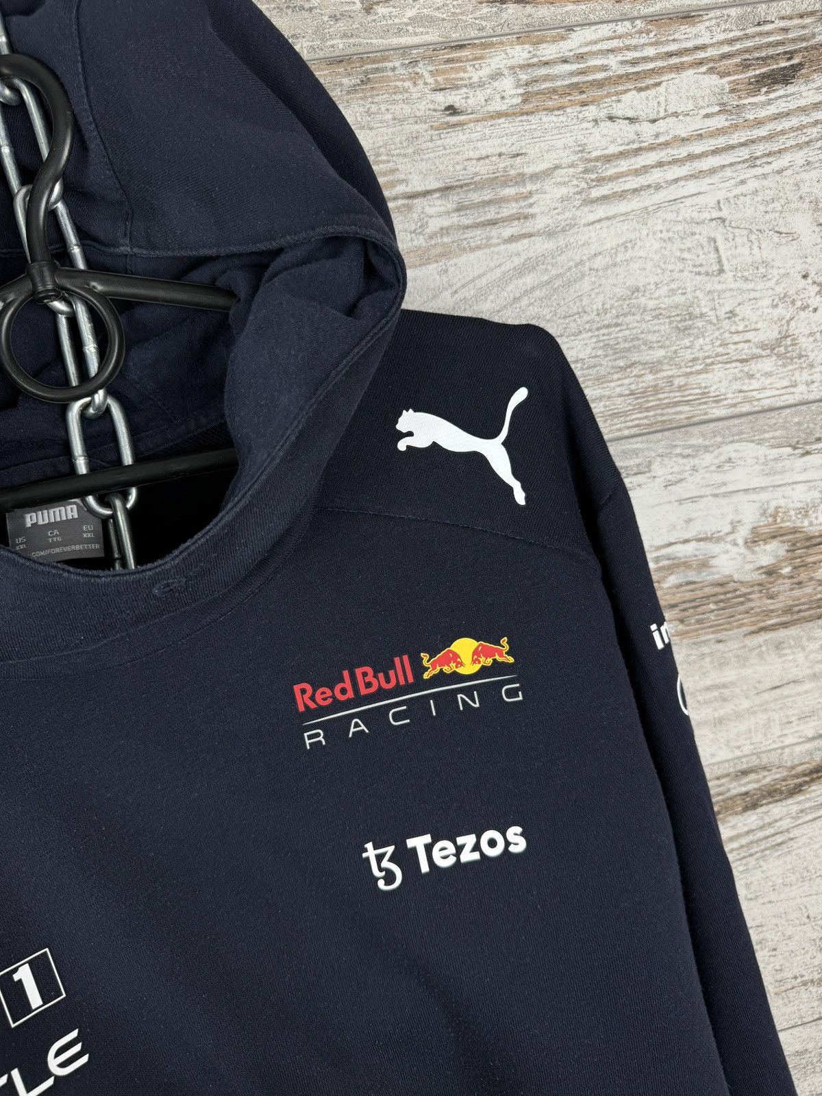 Puma × Red Bull Mens Vintage Puma Red Bull racing hoodie Mobil 1 jacket Size US XXL / EU 58 / 5 - 8 Thumbnail