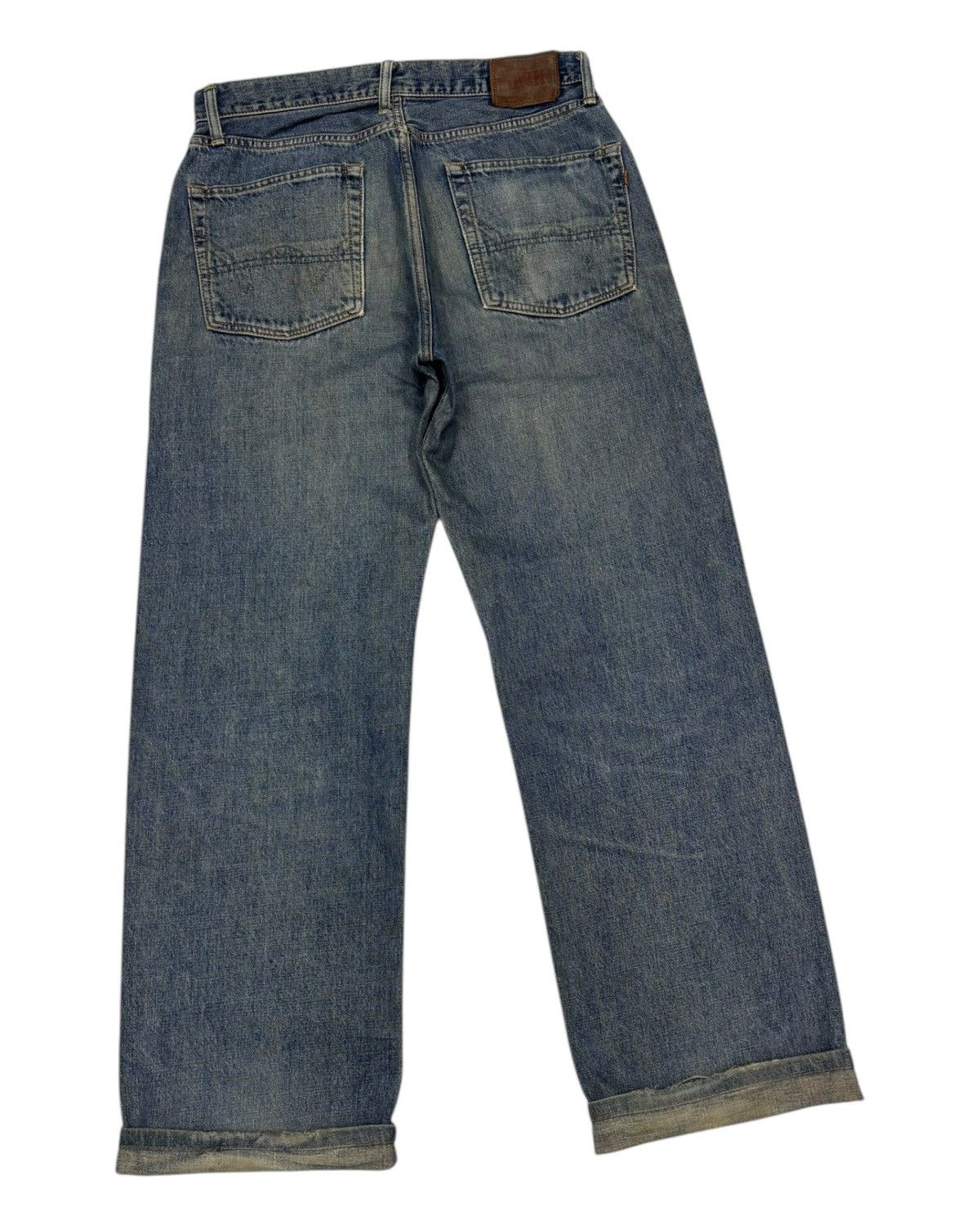 Edwin 🔥EDWIN 505X SELVEDGE BAGGY JEANS DISTRESSED DENIM Size US 33 - 7 Thumbnail