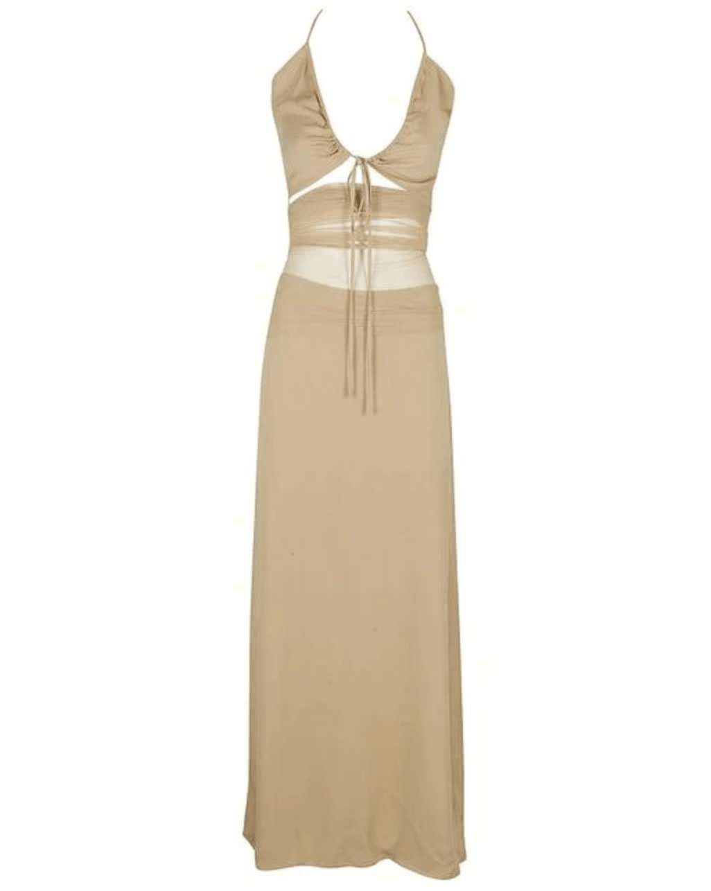 Christopher Esber Tulle Panel Back Halter Dress Size XS / US 0-2 / IT 36-38 - 3 Thumbnail