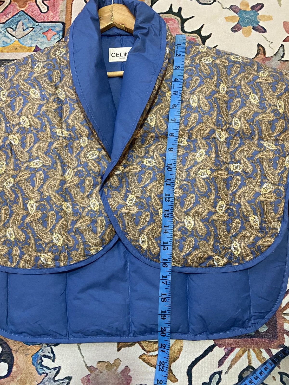Celine Vintage Celine Paisley Down Poncho Rare Colour Size US L / EU 52-54 / 3 - 9 Thumbnail