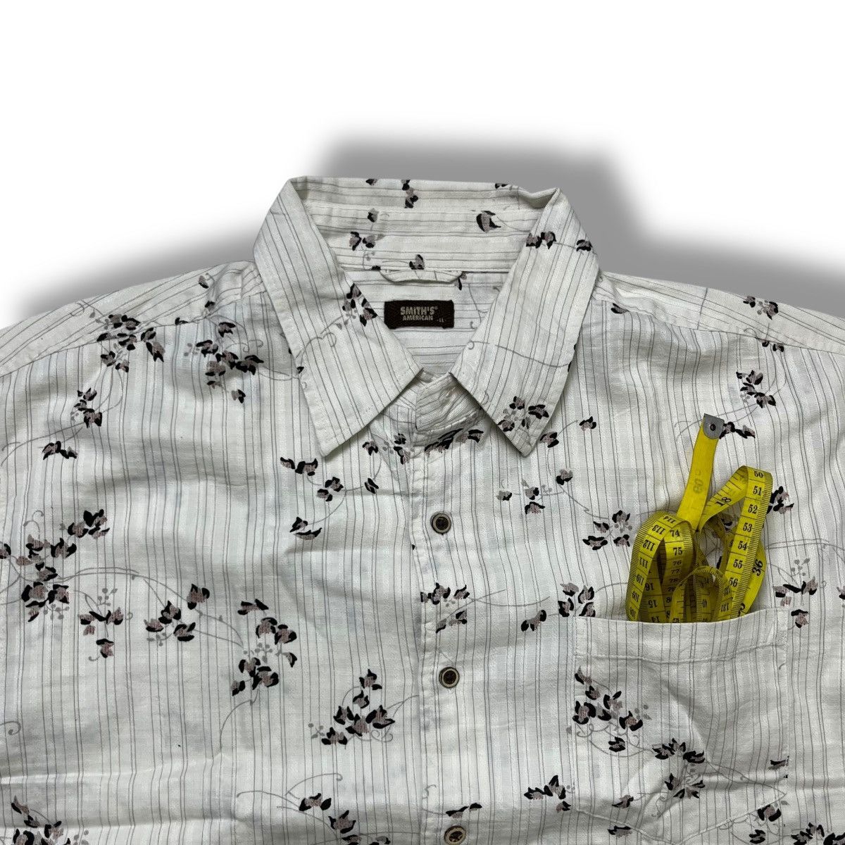 Vintage Smith americana flower textured button ups shirt Size US L / EU 52-54 / 3 - 4 Thumbnail
