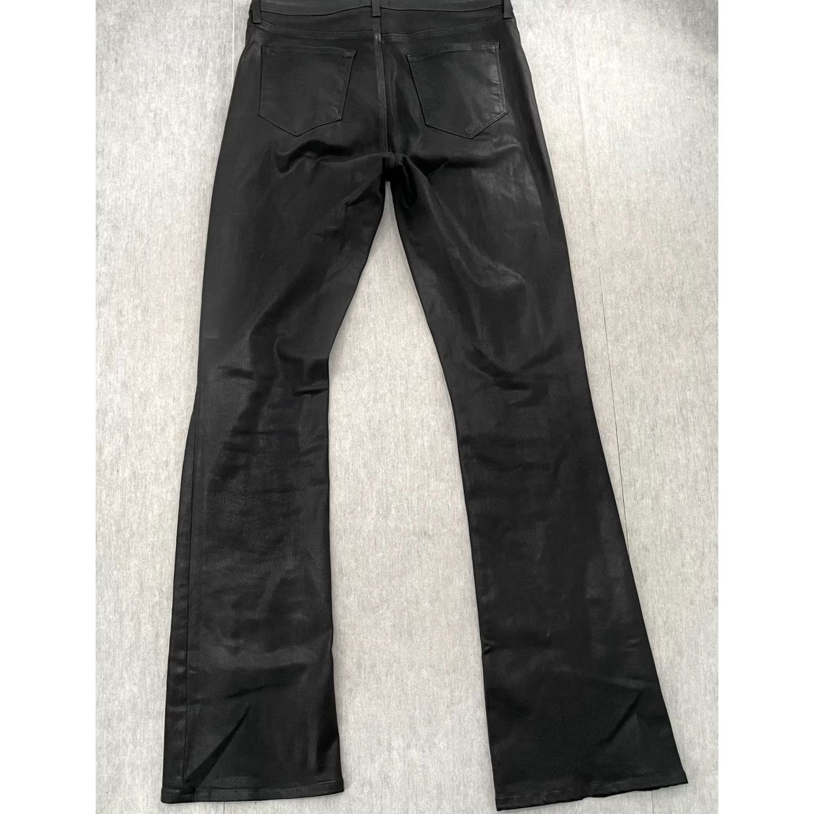 L'AGENCE L’AGENCE Pants Black Coated High Rise Bootcut Flare Split Womens 30 Ladies Size 30" / US 8 / IT 44 - 2 Thumbnail
