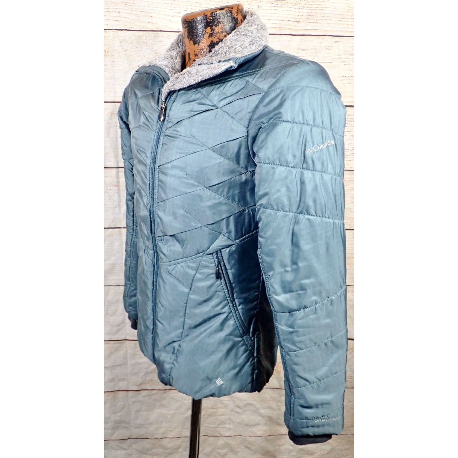 Vintage Columbia Omni Heat Interchange Full Zip Thermal Ski Jacket Womens Small Green Colsuit Jacket (Jacket) - 90s Outdoor Cozy Regular Fit with Zip Pockets Size S / US 4 / IT 40 - 3 Thumbnail