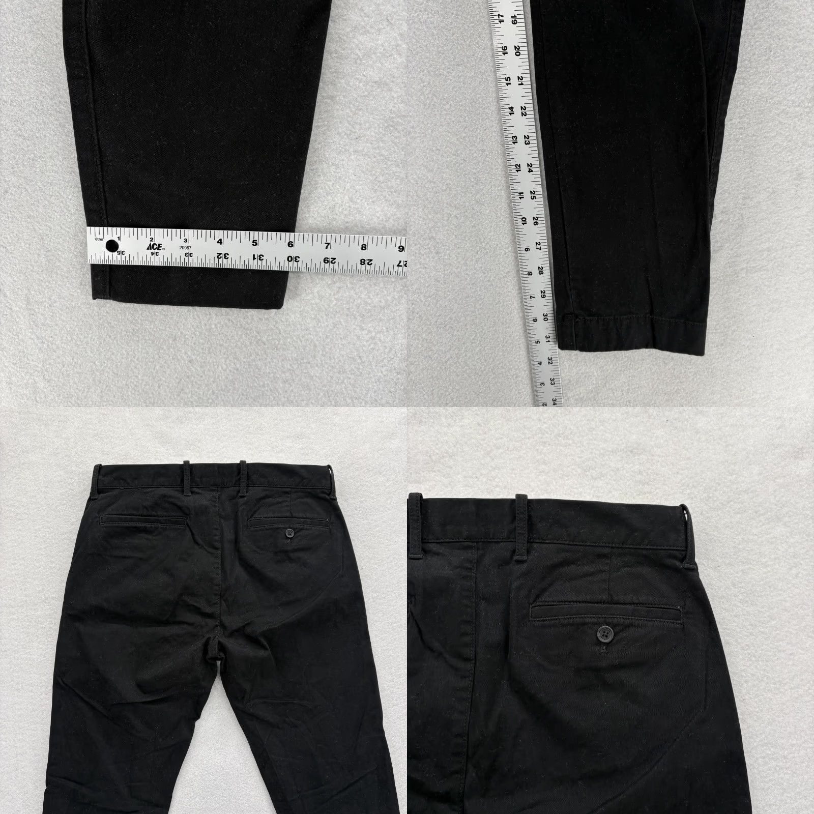 J.Crew J Crew Flex Pants 31x32 Mens Black Skinny Chino Stretch Casual Preppy Workwear Size US 31 - 8 Thumbnail