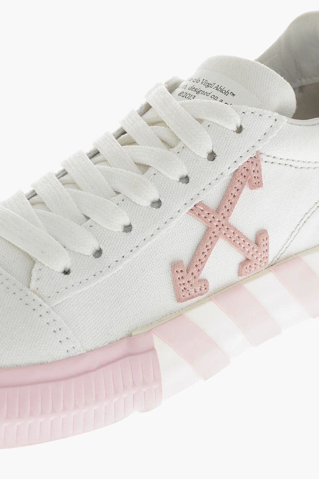 Off-White og1mm0426 Cotton Low-Top Sneakers in White & Pink Size US 5 / IT 35 - 4 Thumbnail