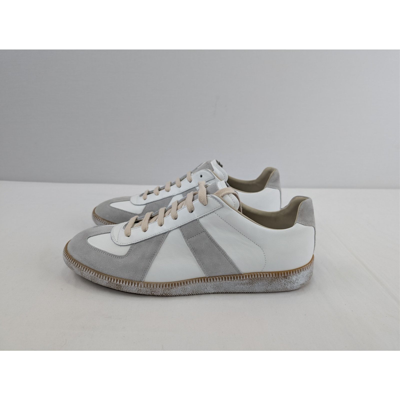 Maison Margiela o1rshd1 Replica sneakers in white and gray leather and suede Size US 13 / EU 46 - 8 Thumbnail
