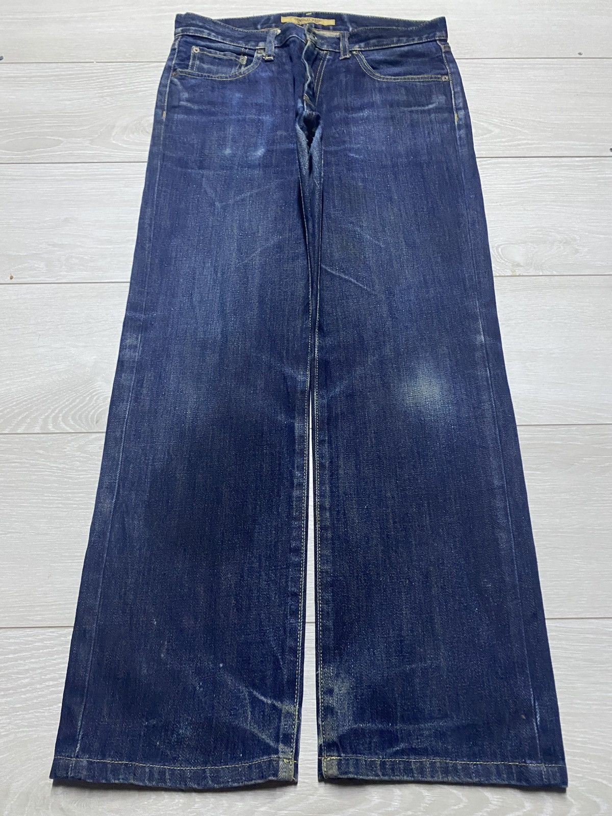 Uniqlo Vintage Uniqlo S-002 Faded Wash Distressed Loose Jeans Size US 32 / EU 48 - 1 Thumbnail