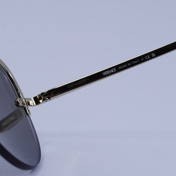 Versace Versace VE2231 12526G Sunglasses Pale Gold Aviator Frame Size ONE SIZE - 9 Thumbnail
