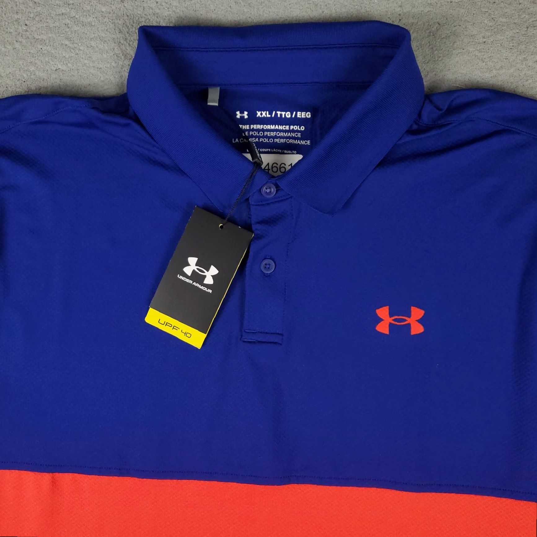 Under Armour Under Armour Polo Shirt Mens 2XL Blue Golf Casual Short Sleeve Polo Size US XXL / EU 58 / 5 - 2 Thumbnail