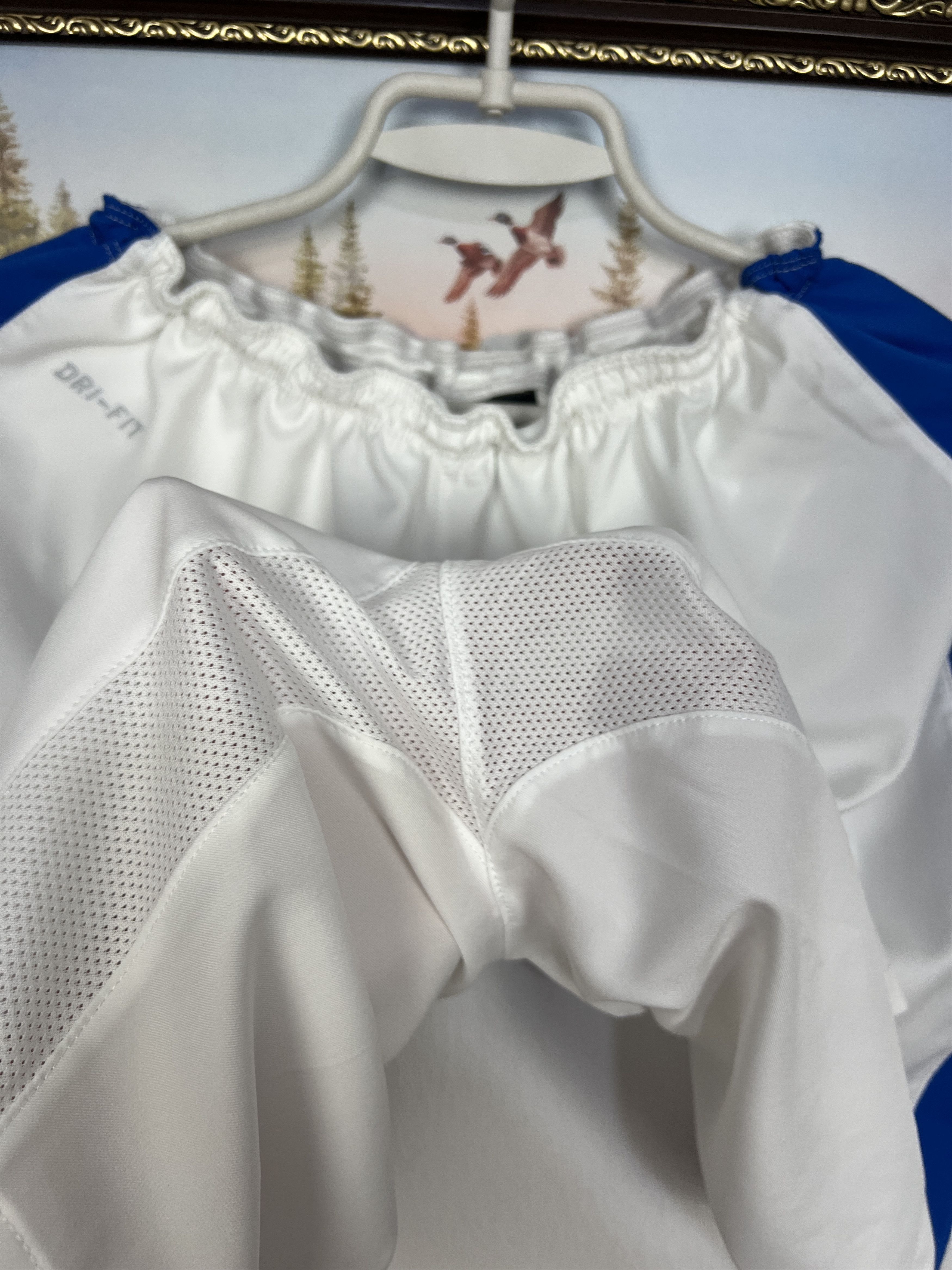 Nike Nike Zurich Football White Blue Shorts Soccer Mens Athletic Size US 36 / EU 52 - 5 Thumbnail