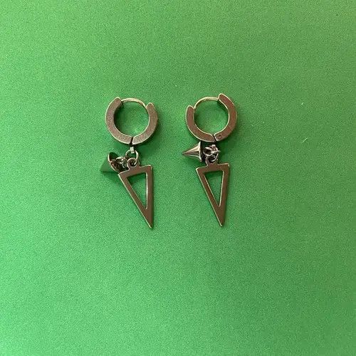 Other Titanium Steel Spike Dangle Drop Earrings for Men Women Size ONE SIZE - 3 Thumbnail