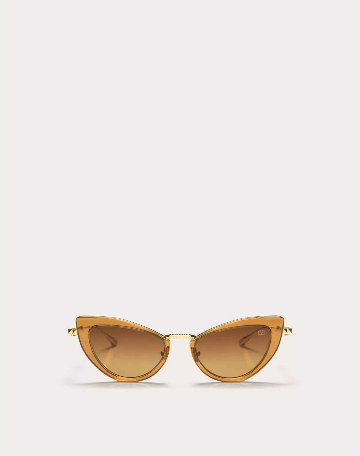 Valentino oc11z0725 Size: 50/ Acetate Stud Frame in Gold/brown Size ONE SIZE - 1 Thumbnail