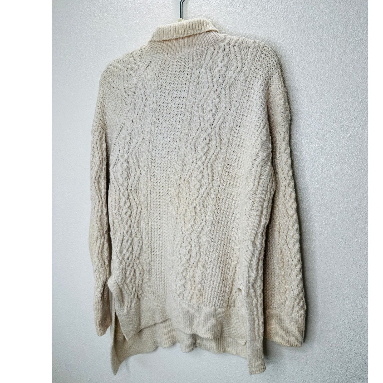 Vince Vince Cream Chunky Knit Long Sleeve Mock Neck Sweater L Size L / US 10 / IT 46 - 10 Thumbnail