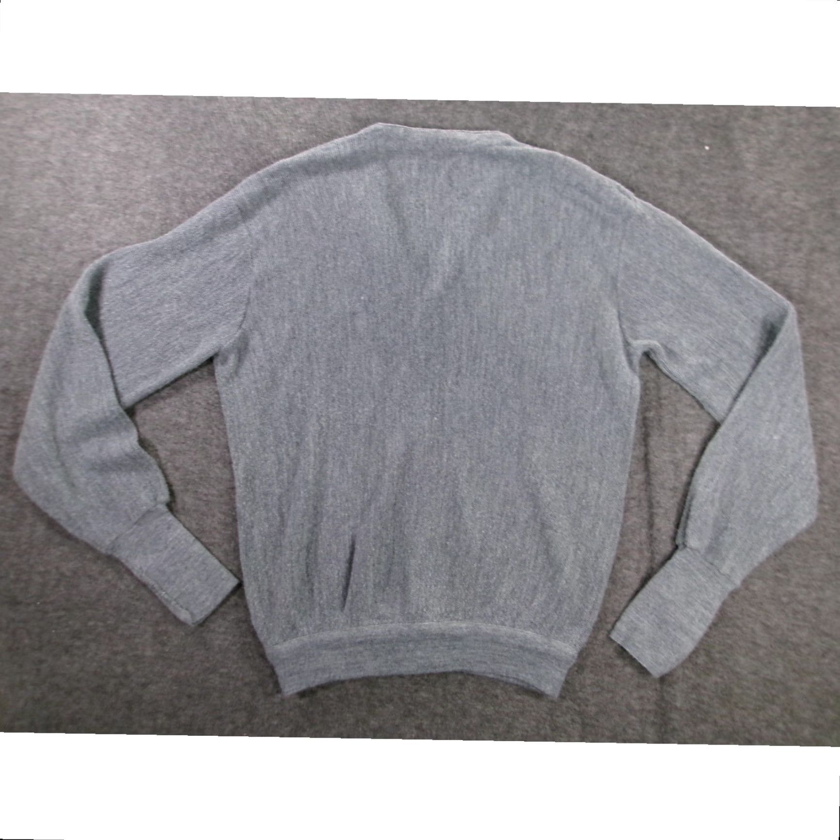 Vintage VINTAGE Lord Jeff Men's Cardigan XL Grey V-Neck Button-Up 1970s US Made Minimalist Classic Size US XL / EU 56 / 4 - 7 Thumbnail
