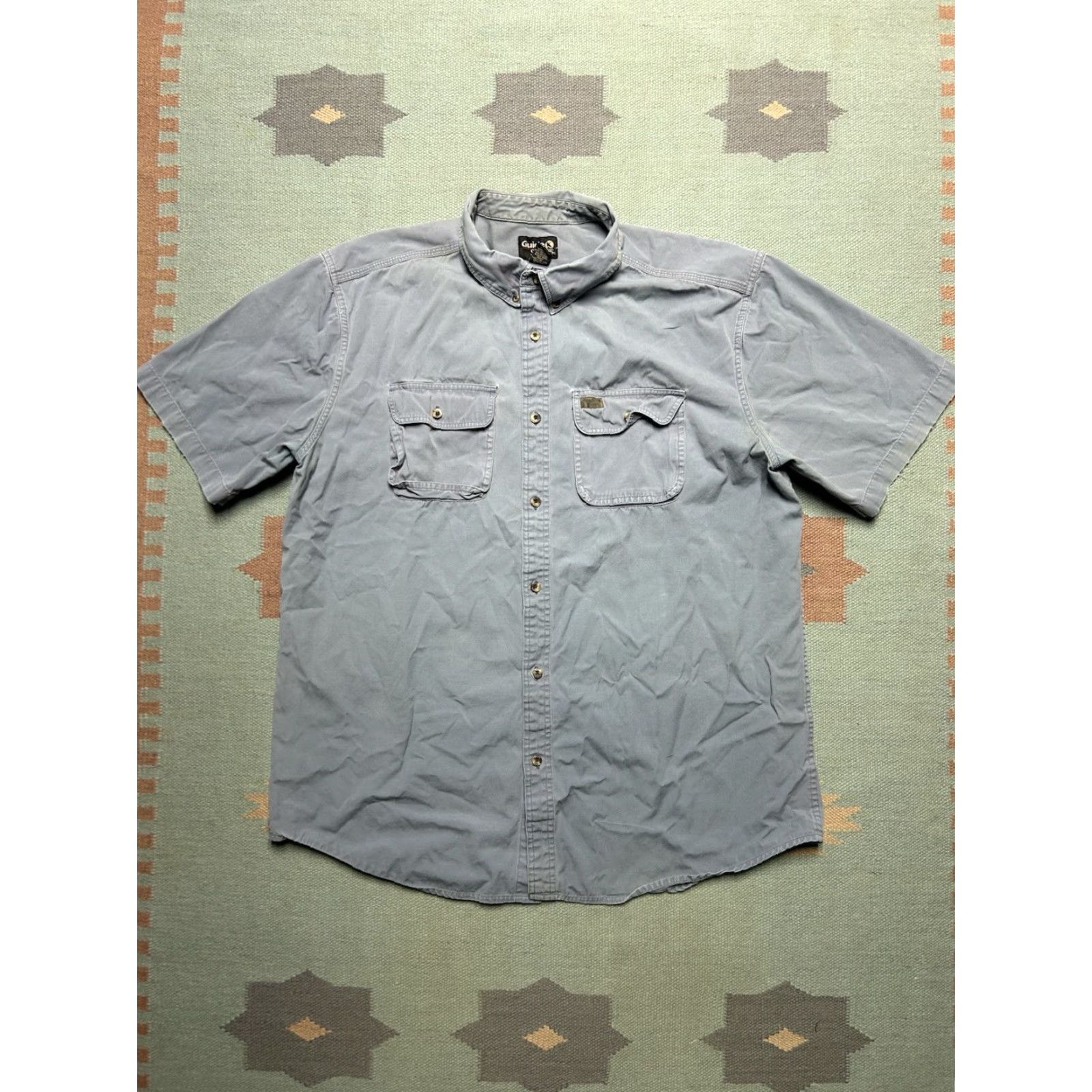Vintage Gander Mountain Guide Series Short Sleeve Button-Up Shirt Outdoor Blue Mens XL Tall Size US XL / EU 56 / 4 - 2 Thumbnail