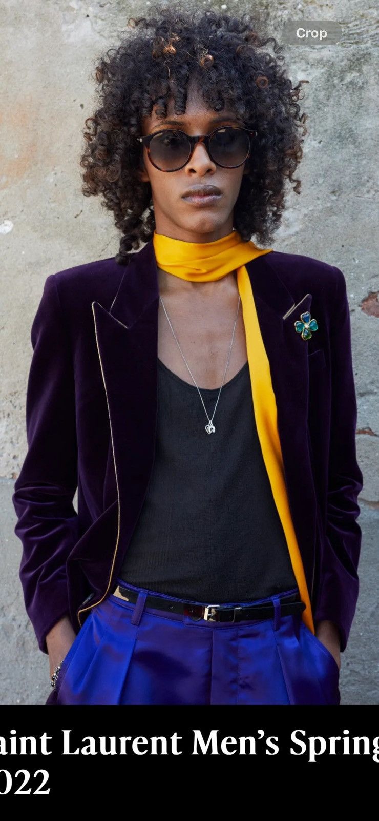 Saint Laurent Paris Saint Laurent men’s velvet gold trim blazer. 52/42. $2990 Size 42R - 1 Thumbnail