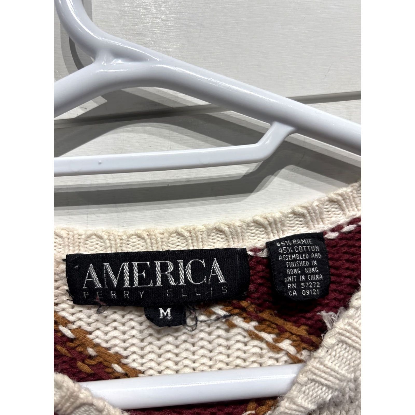 Perry Ellis Perry Ellis America Marc Jacobs Sweater Shirt Women 90s Patriotic USA Multicolor Striped Crew Neck Long Sleeve Knit Pullover M Size M / US 6-8 / IT 42-44 - 2 Thumbnail