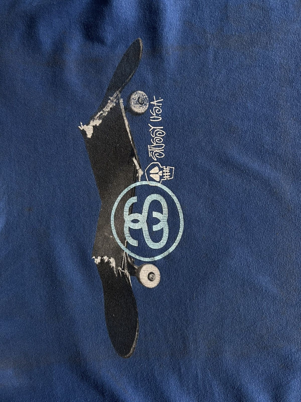 Beauty Beast × Stussy × Vintage 90's STUSSY Broken Skateboard Beautiful Faded Distressed Size US M / EU 48-50 / 2 - 6 Thumbnail