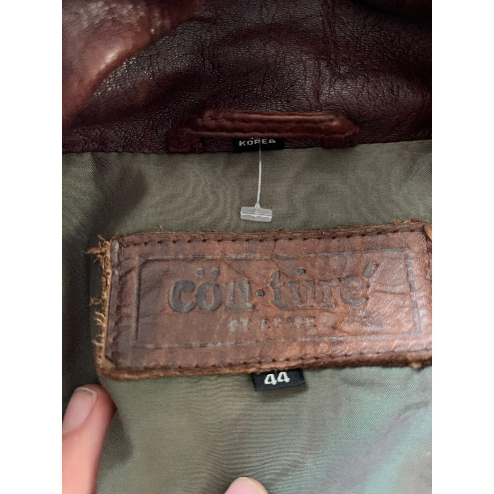 & Other Stories VTG Couture By J Park Leather Coat Mens 44 Brown Lined Full Size US S / EU 44-46 / 1 - 3 Thumbnail