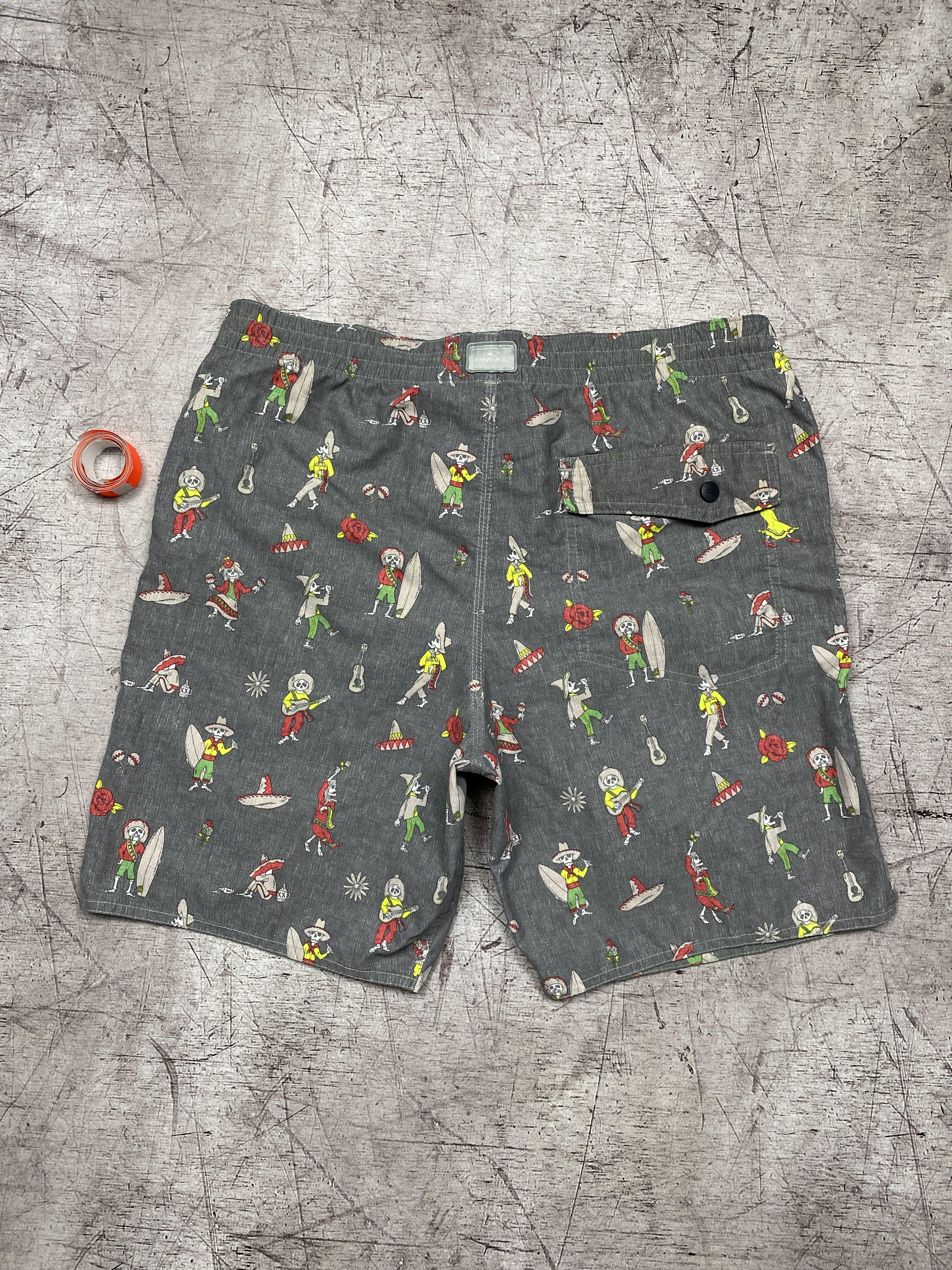O'Neill × Vintage Oneill Vintage Mens Nylon Swimming Shorts Size US 34 / EU 50 - 6 Thumbnail