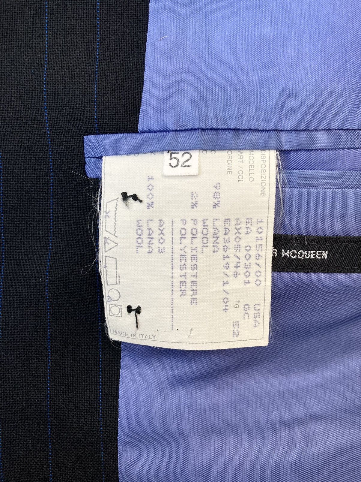 Alexander McQueen S/S 1998 “Golden Shower” Vertical Stripe Suit Size 52R - 9 Thumbnail