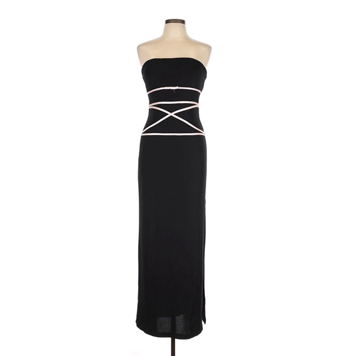 Vintage Y2k Strapless Black Prom Dress Size M / US 6-8 / IT 42-44 - 1 Thumbnail