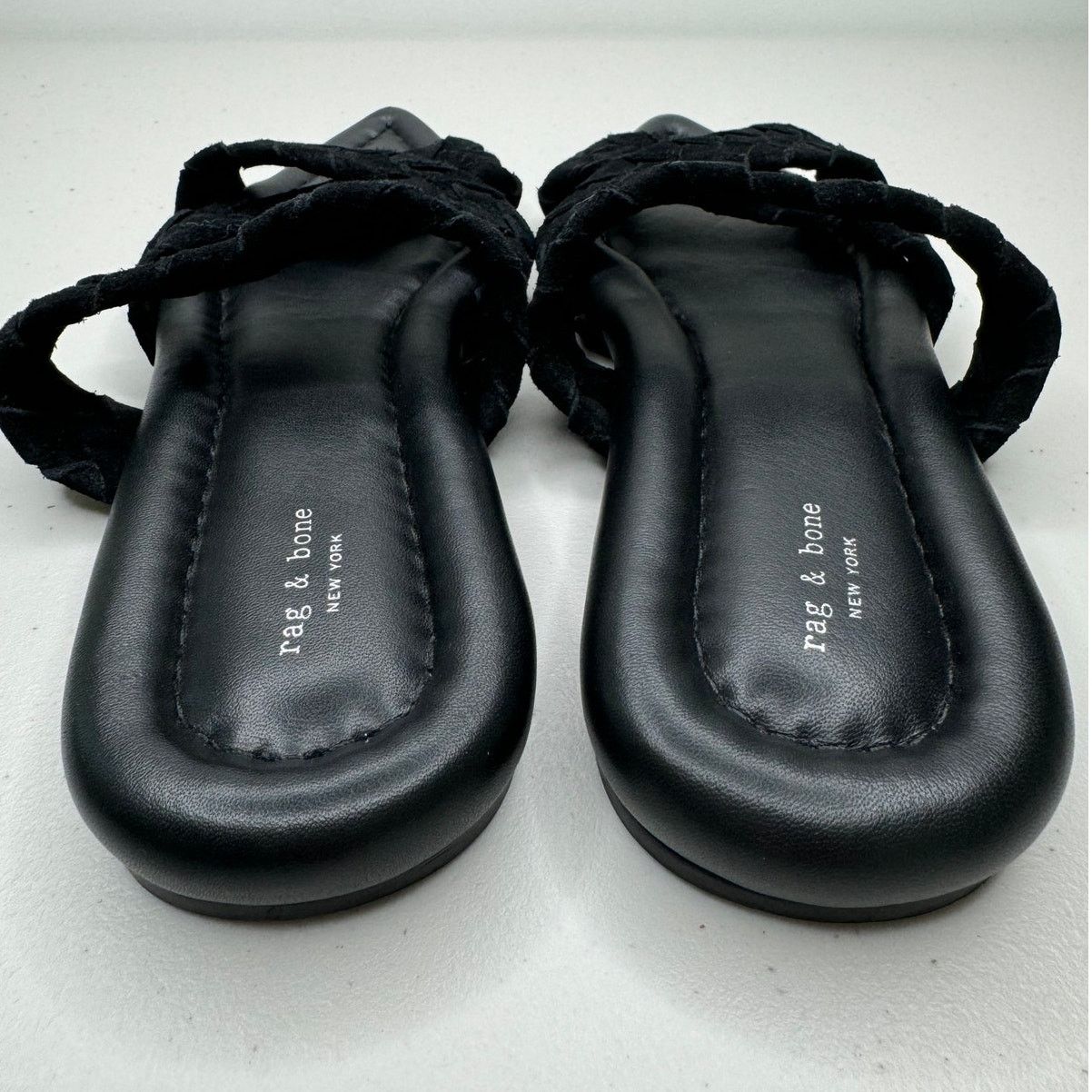 Rag & Bone NEW RAG & BONE Lewis Black Braided Suede Pointed Sandal Size US 7 / IT 37 - 4 Thumbnail