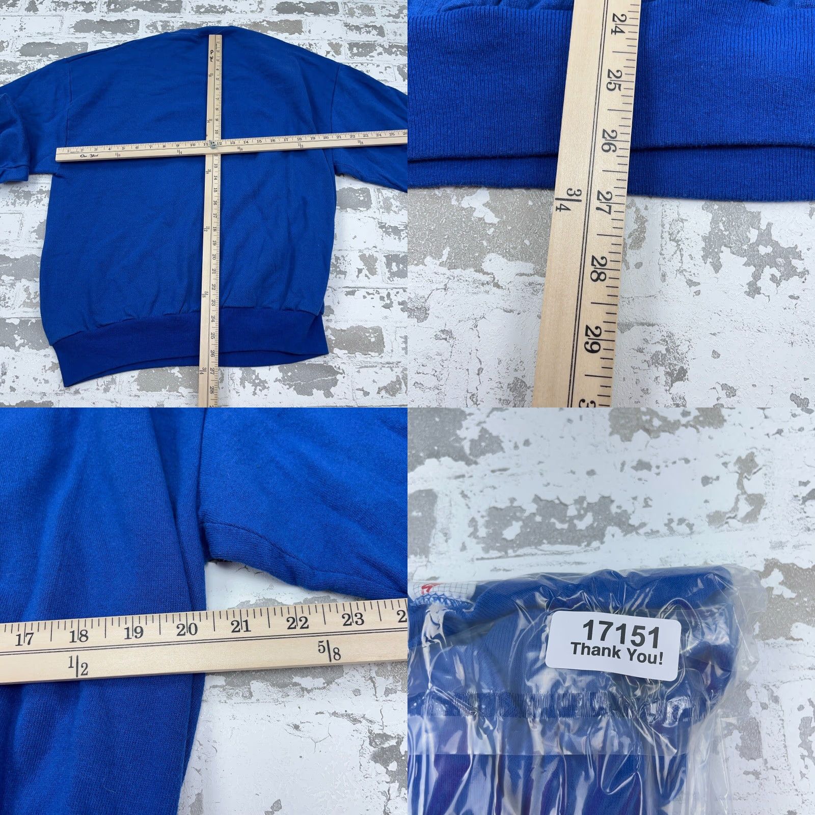 Tultex VINTAGE Christmas Sweater Women XL Blue Crew Neck Sweatshirt USA 90s Santa Claus Size XL / US 12-14 / IT 48-50 - 8 Thumbnail