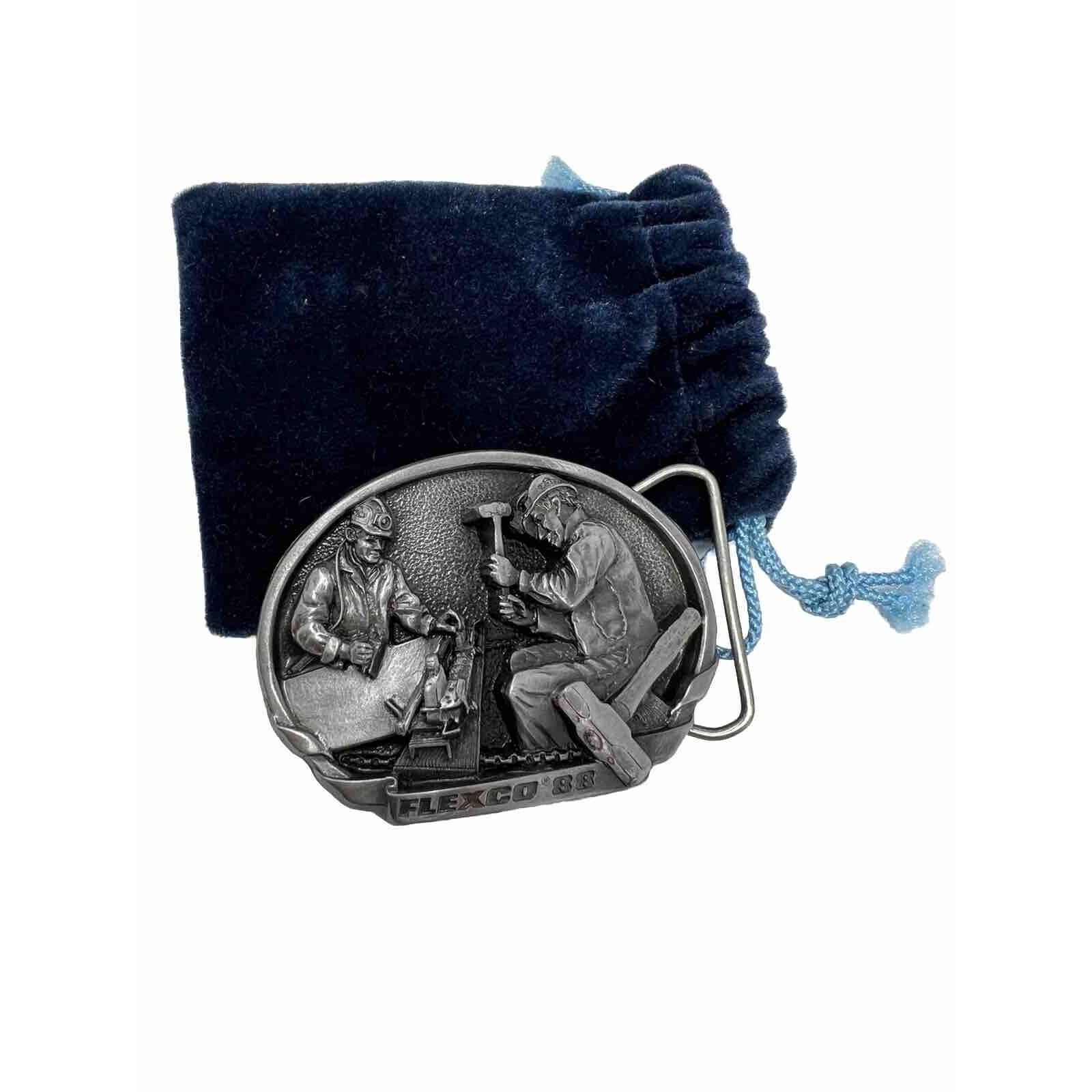 FLEXCO 1988 Flexible Steel Lacing Co. Belt Buckle Coal Miner