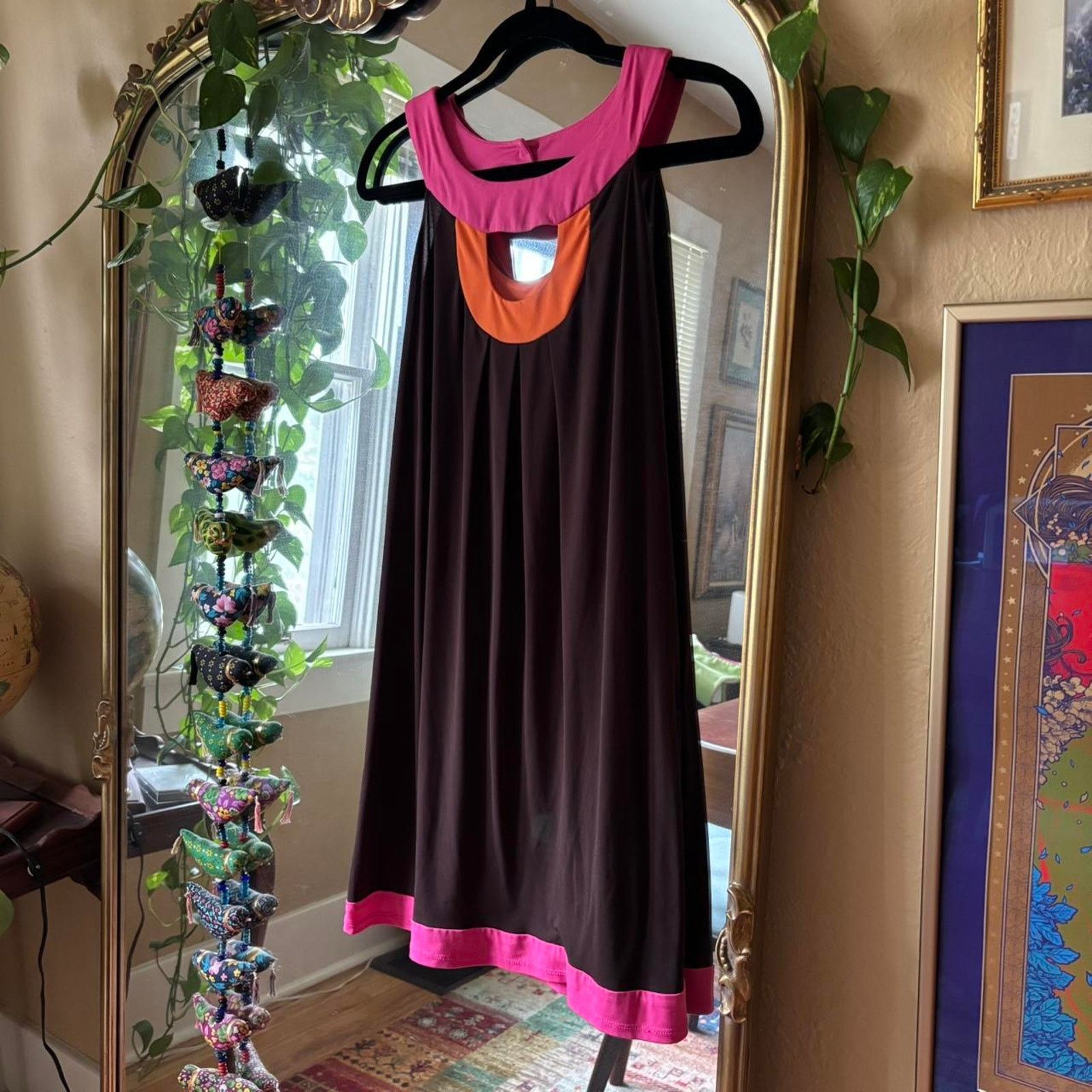 Vintage Vintage My Michelle Y2K Brown Mini Dress Large Mod 60s Style |  Grailed