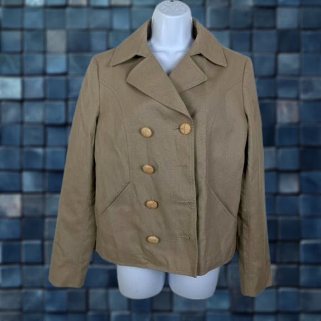 Maison Margiela VINTAGE Maison Martin Margiela Women's Jacket Coat Pea Brown 100% Cotton Button Size 4 Italy 42 Size S / US 4 / IT 40 - 1 Thumbnail