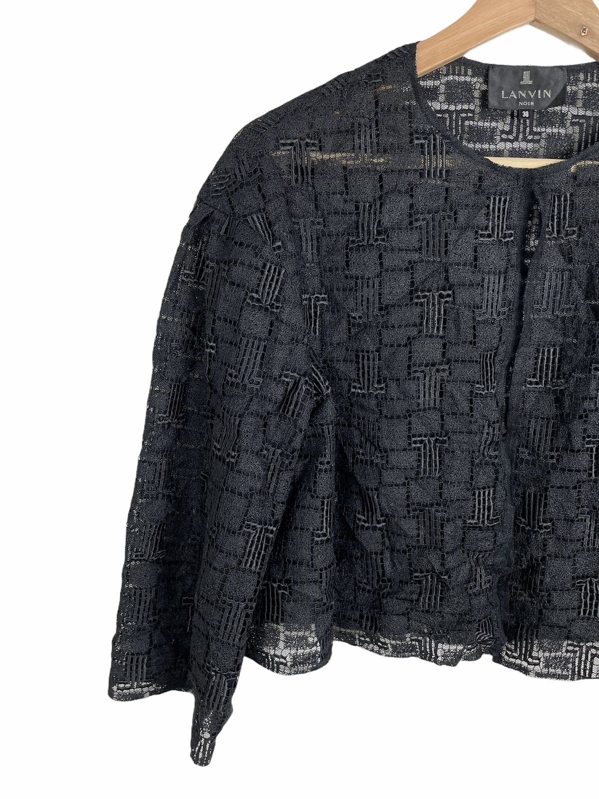 Lanvin Lanvin en Bleu Black Lace Monogram Top Japan NWT – S/S 2019 Size S / US 4 / IT 40 - 10 Thumbnail