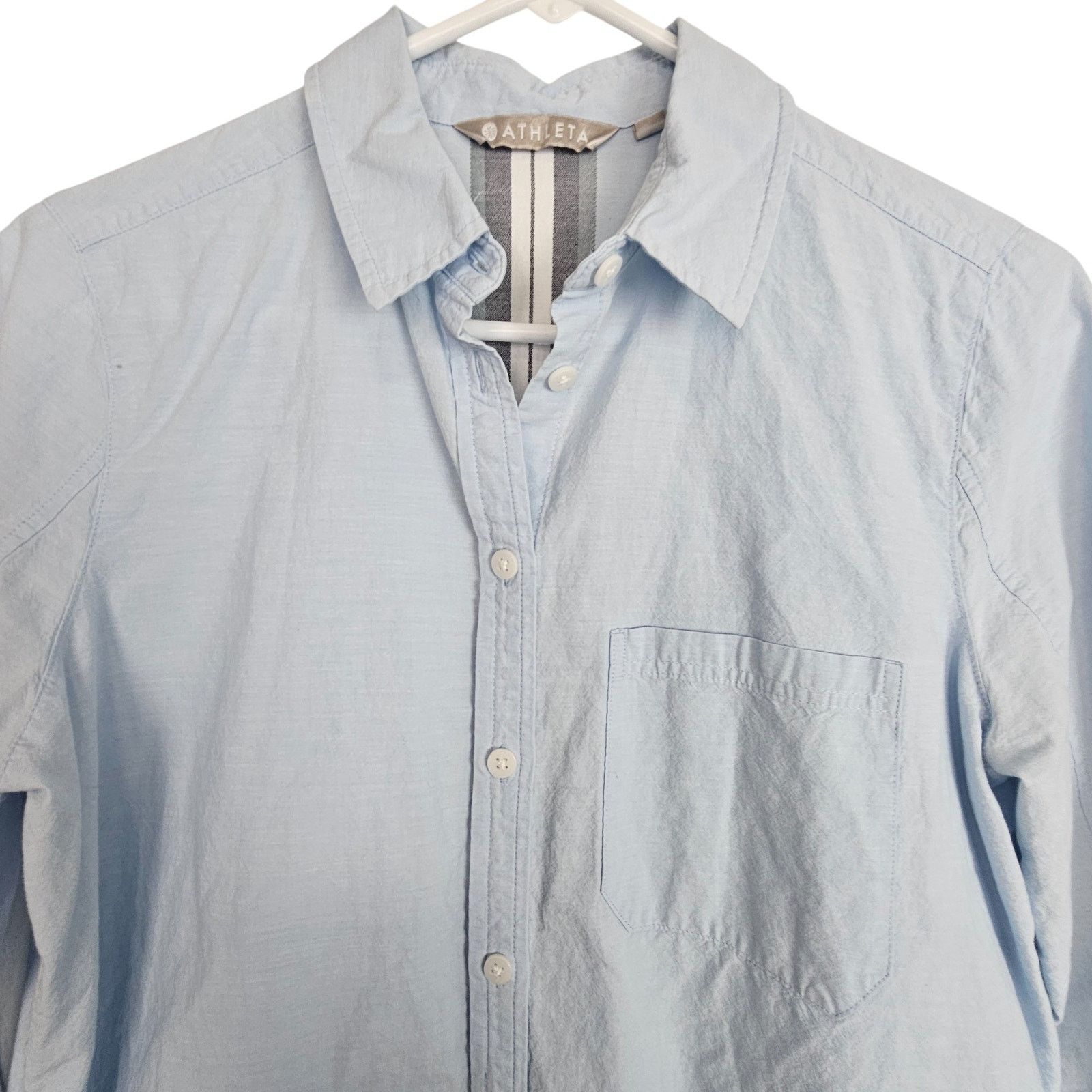 Athleta Athleta Womens Marinwood Striped Button Shirt Size S Casual Size S / US 4 / IT 40 - 3 Thumbnail