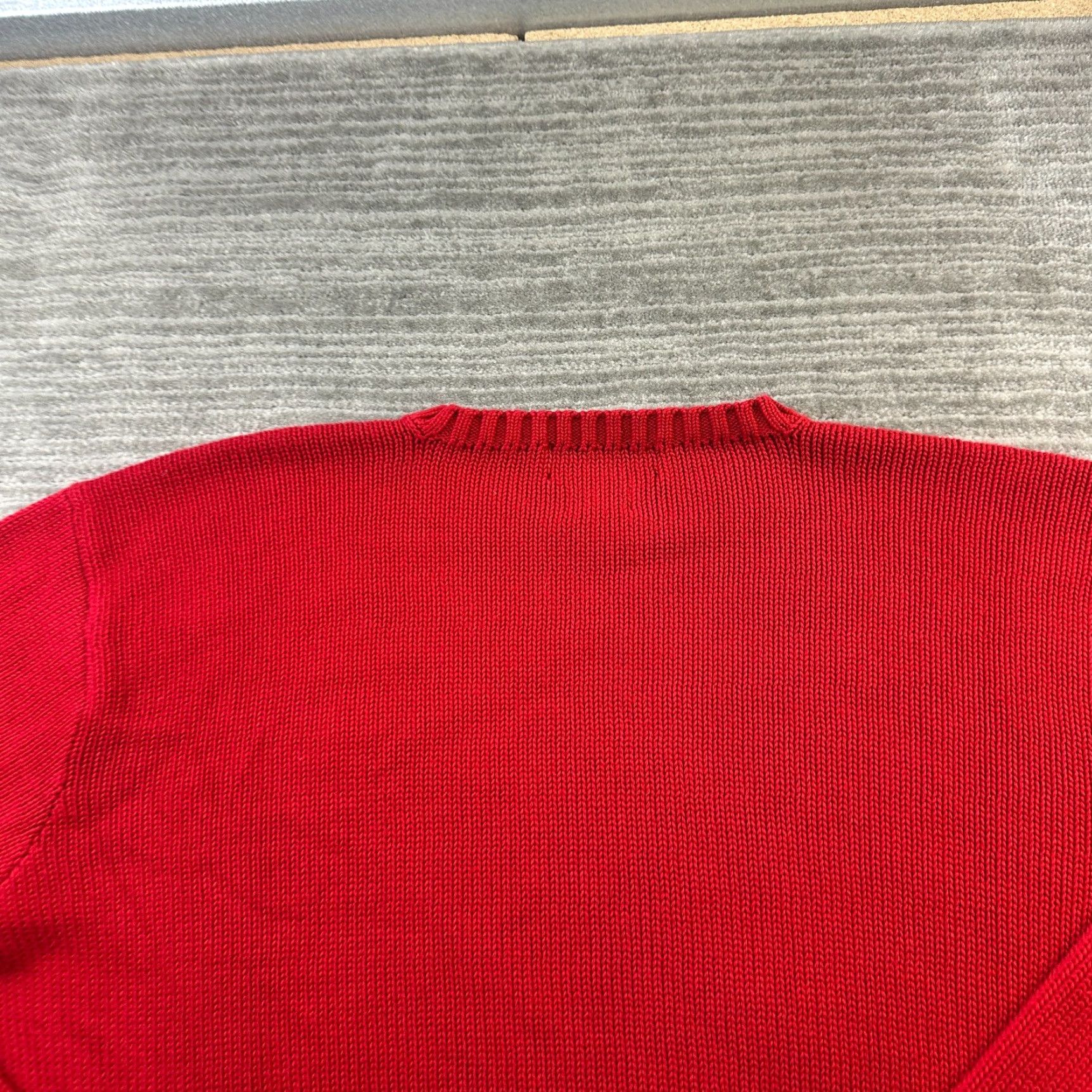 Polo Ralph Lauren Polo Ralph Lauren Sweater Mens Large Red Knit Crewneck Heavy Cotton Pony Size US L / EU 52-54 / 3 - 5 Thumbnail