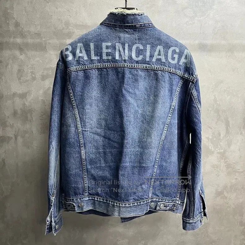 Balenciaga Balenciaga Blue Denim Lapel Single-Row Button Jacket. Size US XS / EU 42 / 0 - 1 Thumbnail
