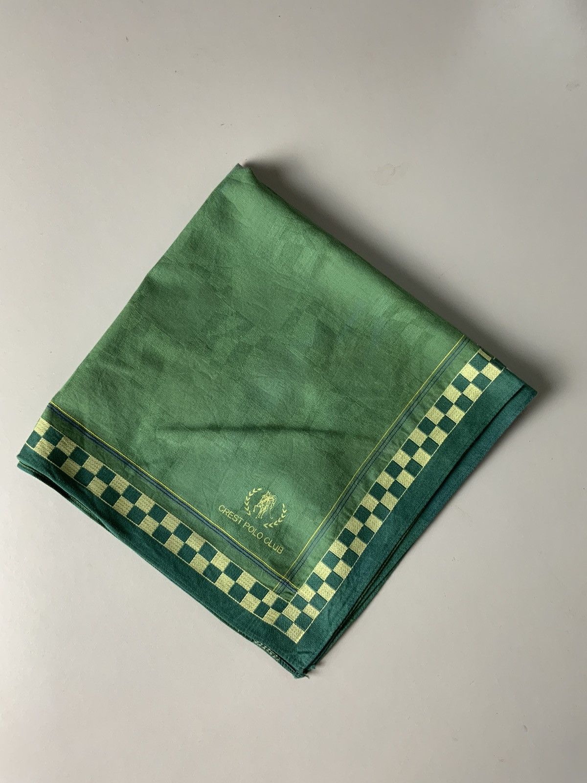 Beverly Hills Polo Club Vintage Crest Polo Club Green Bandana Handkerchiefs Size ONE SIZE - 1 Thumbnail