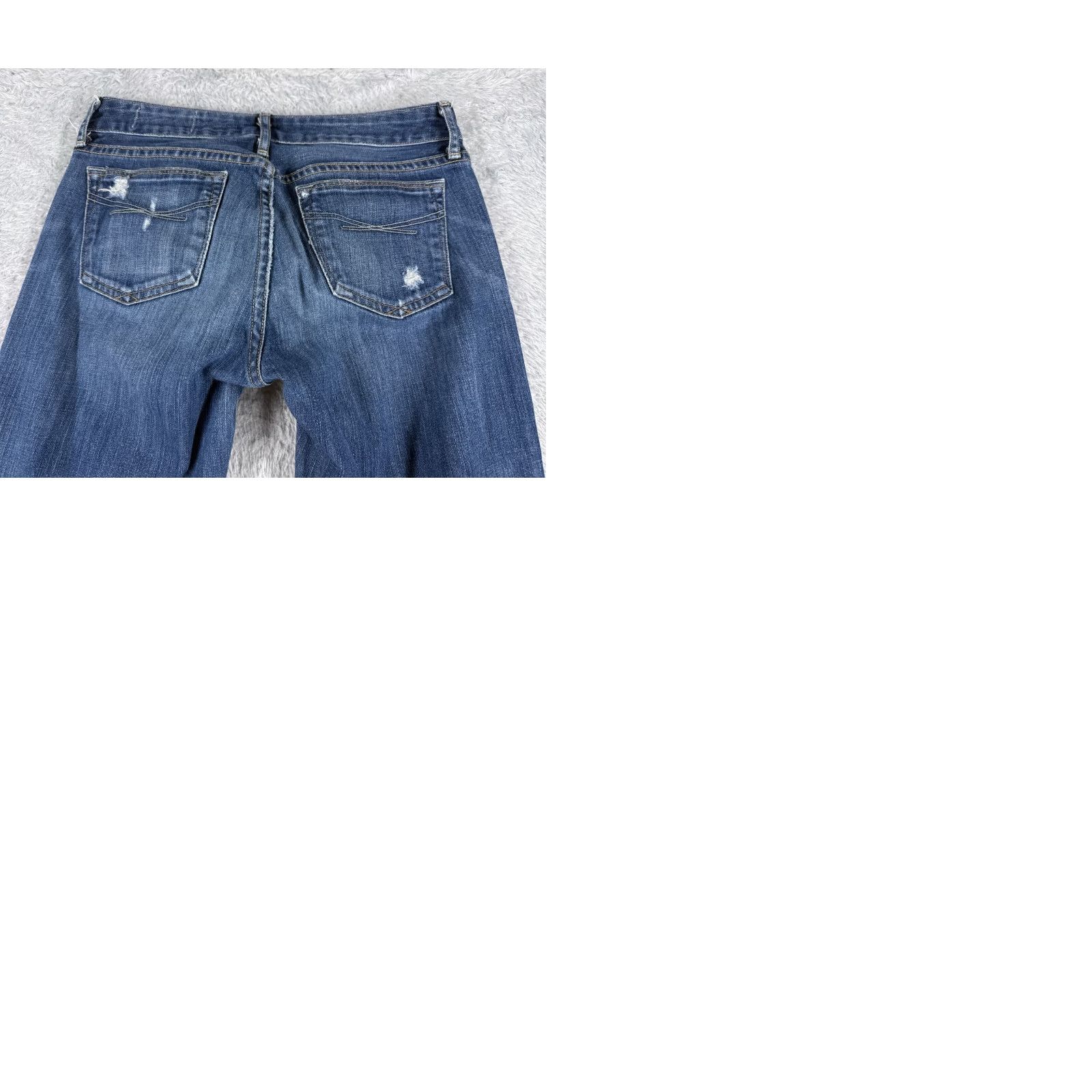 Gap VINTAGE Gap Jeans Womens 2 Blue Denim Bootcut Distressed Low Rise 27x30 Jeans Womens Mens? Size 26" / US 2 / IT 38 - 10 Thumbnail
