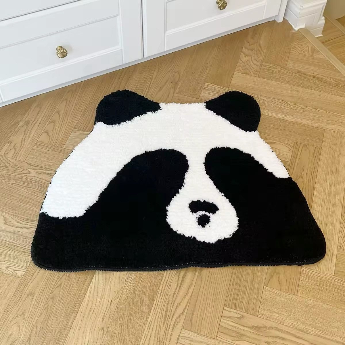 Handmade Panda Funny Printed Bedroom Rug Carpet Size ONE SIZE - 3 Thumbnail