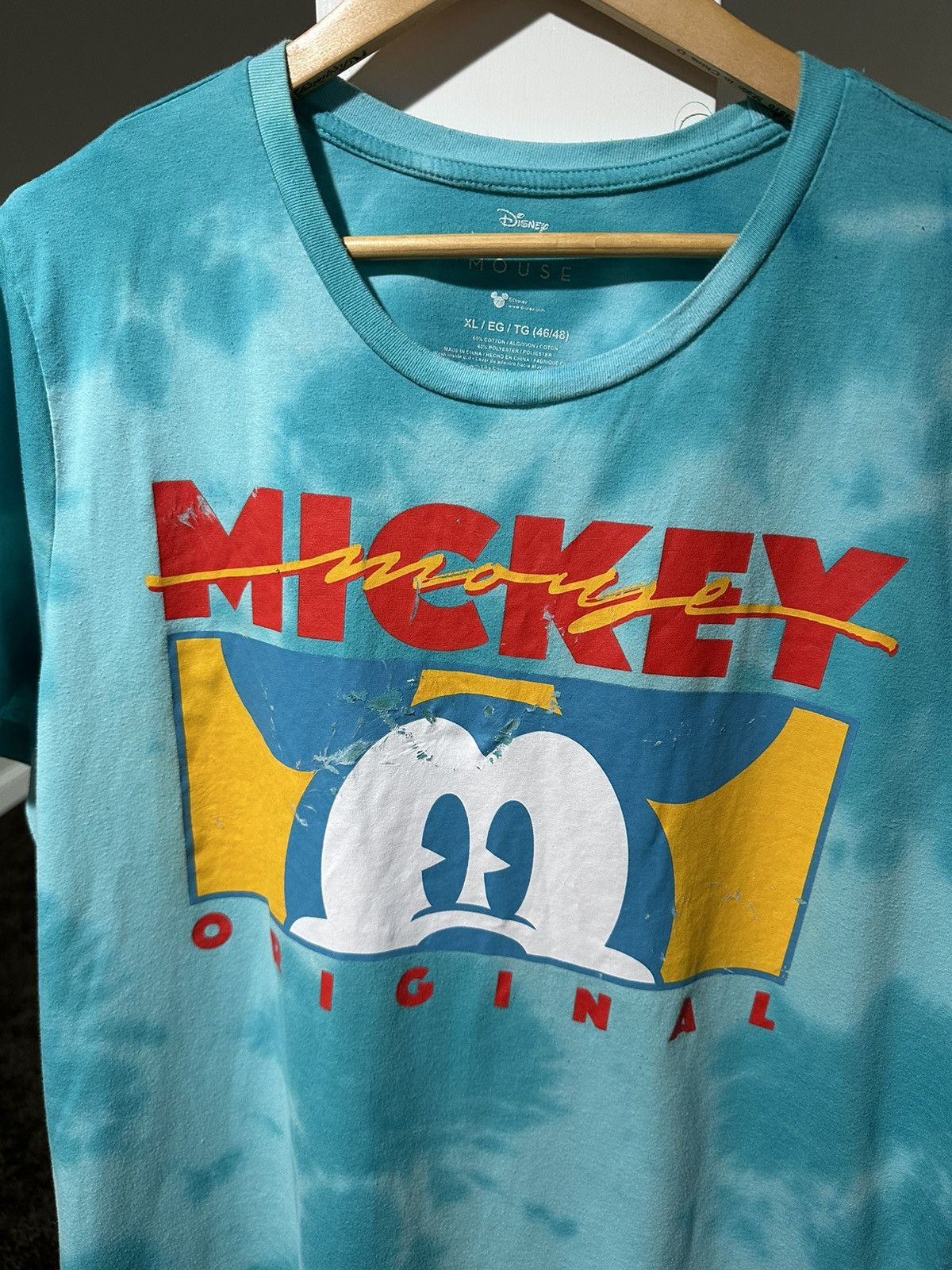 Disney × Mickey Mouse × Vintage Vintage Disney Blue Tie Dye Mickey Mouse T-Shirt Size US XL / EU 56 / 4 - 3 Thumbnail