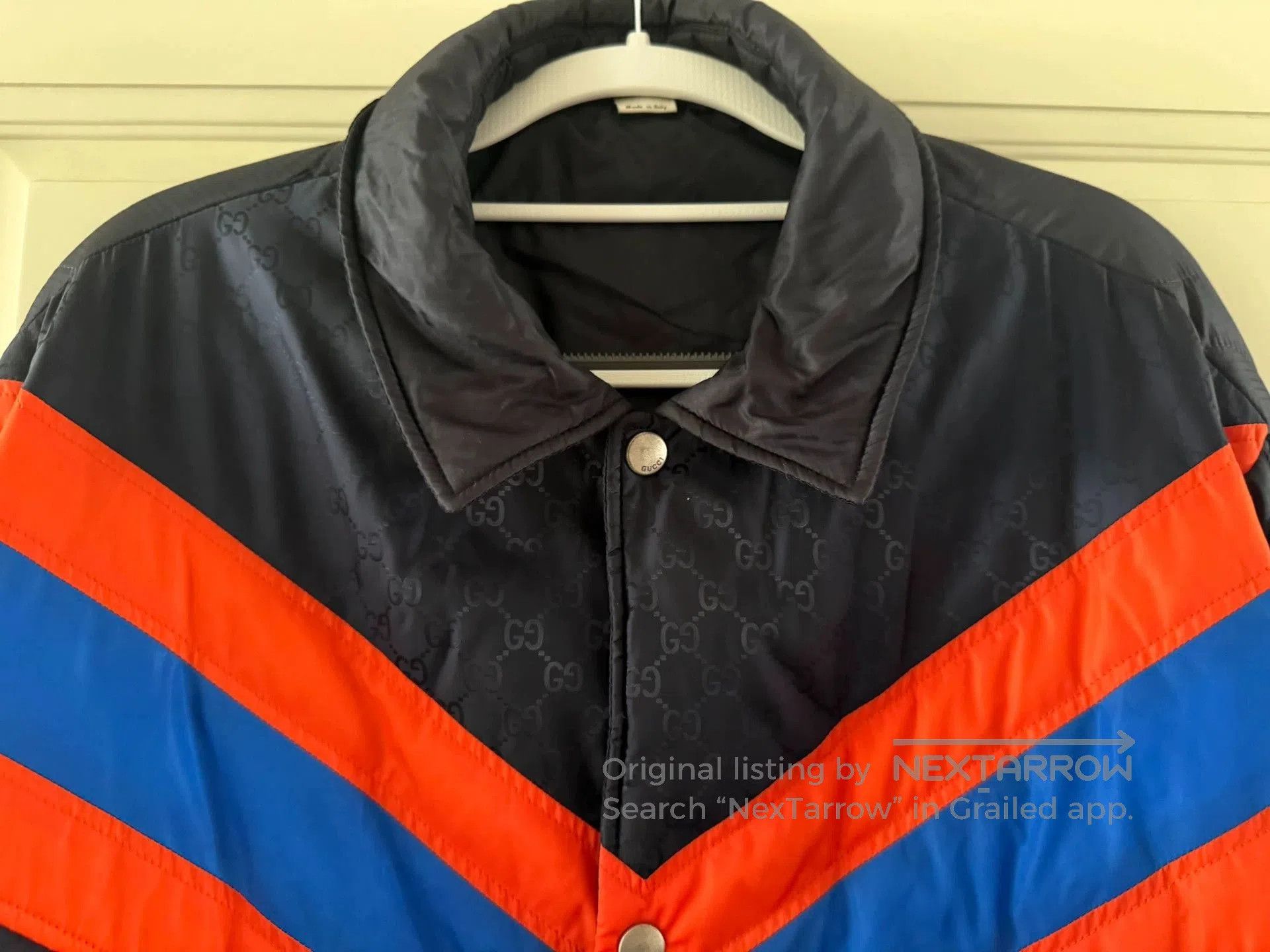 Gucci gucci quilted jacket with red and blue stripes. Size US L / EU 52-54 / 3 - 3 Thumbnail