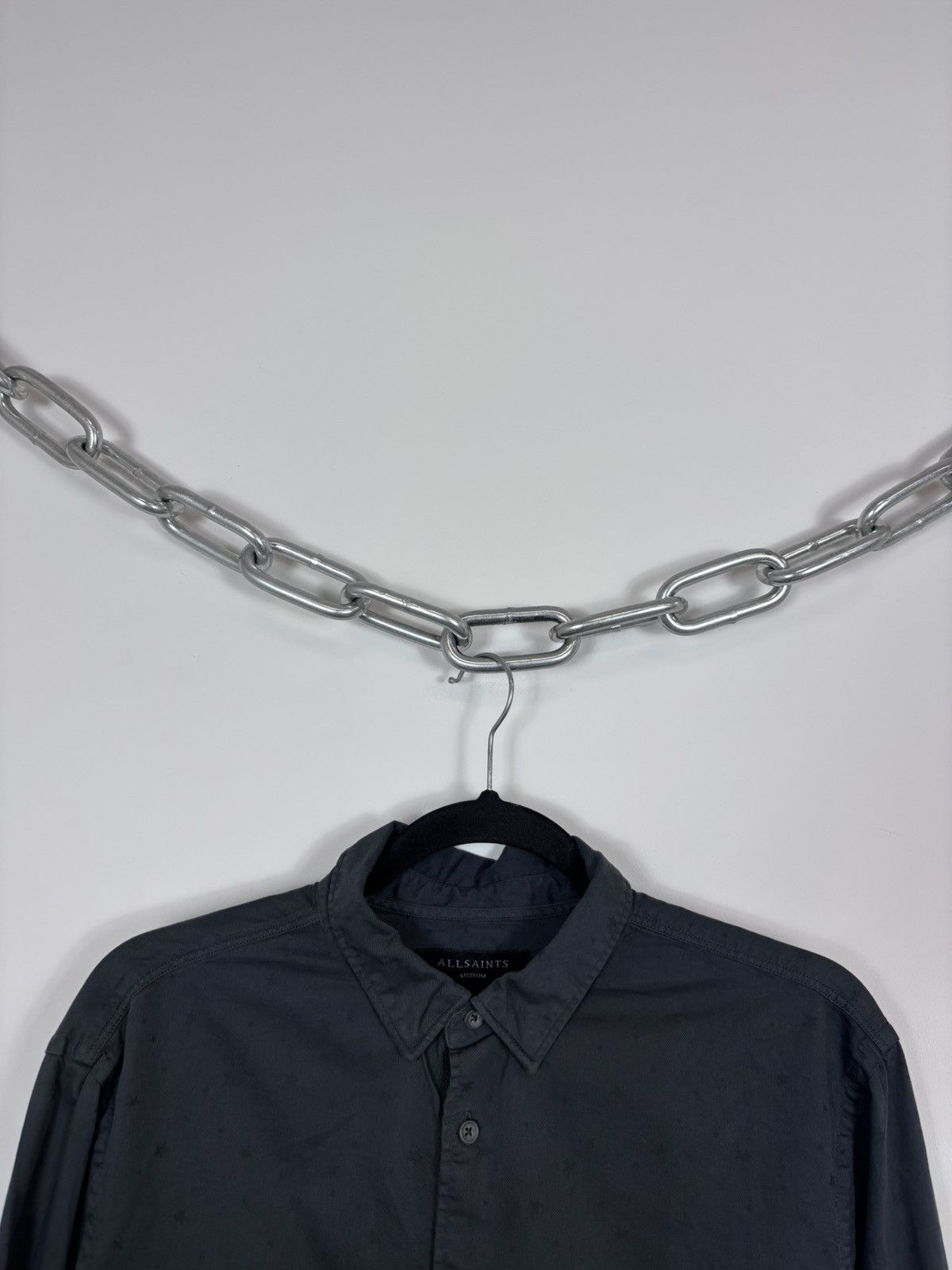 Allsaints AllSaints Cosmo LS Men’s Long Sleeve Shirt Button Up Grey Size US M / EU 48-50 / 2 - 6 Thumbnail