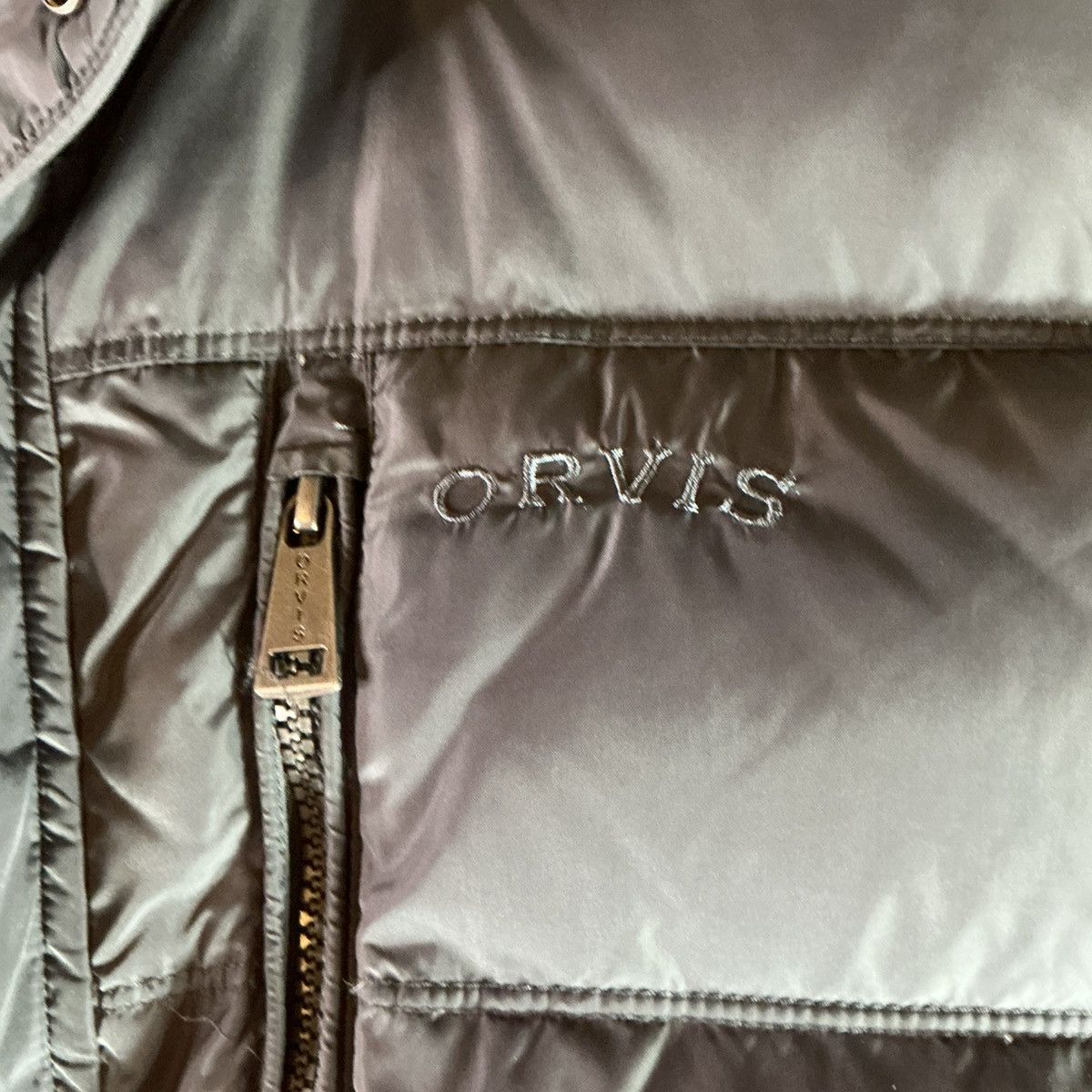 Orvis Orvis Men's xl Dark Gray Puffer Down Vest jacket coat winter Size US XL / EU 56 / 4 - 2 Thumbnail