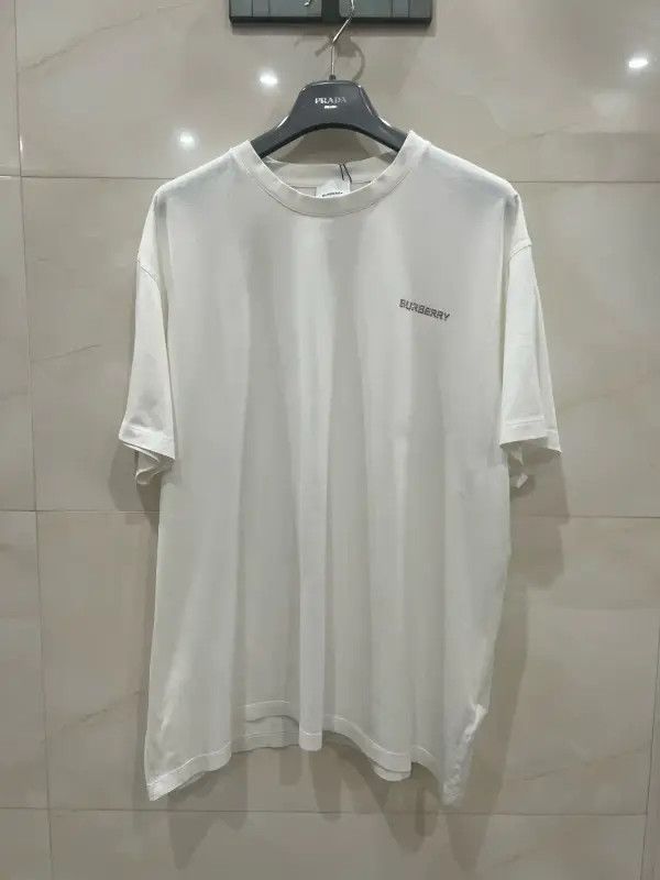 Burberry Burberry White Cotton Women's T-Shirt Size L / US 10 / IT 46 - 1 Thumbnail