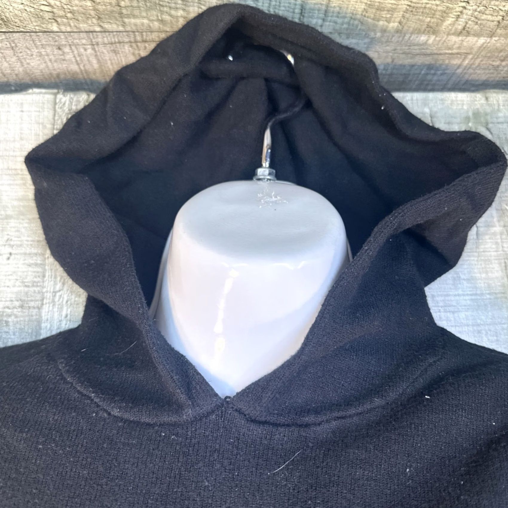 Vintage Daisy Cropped Hoodie Black Long Sleeve Pullover Sweatshirt Size M Womens Size M / US 6-8 / IT 42-44 - 4 Thumbnail