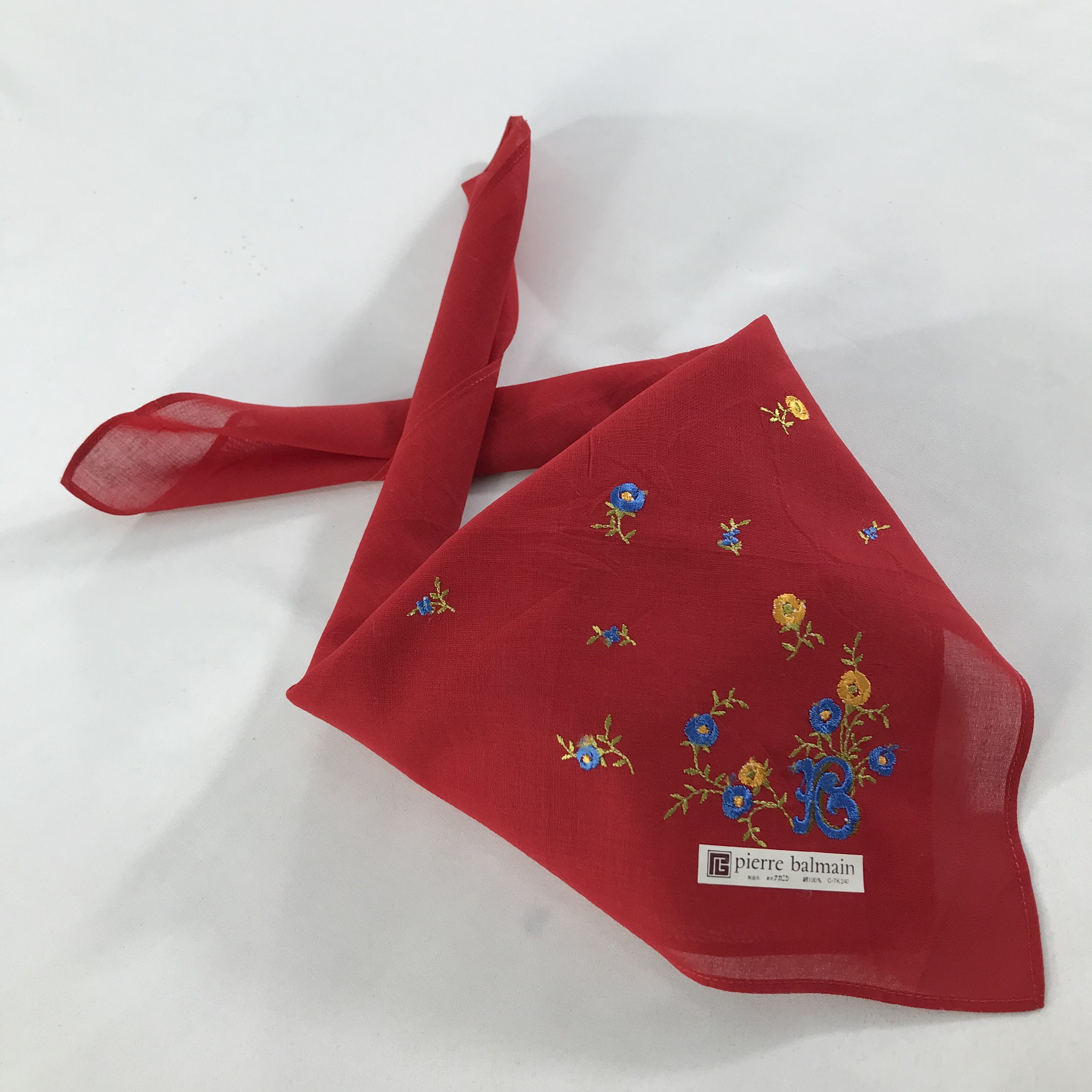 Pierre Balmain × Vintage Pierre Balmain Bandana / Handkerchief / Neckerchief - S1316 Size ONE SIZE - 4 Thumbnail